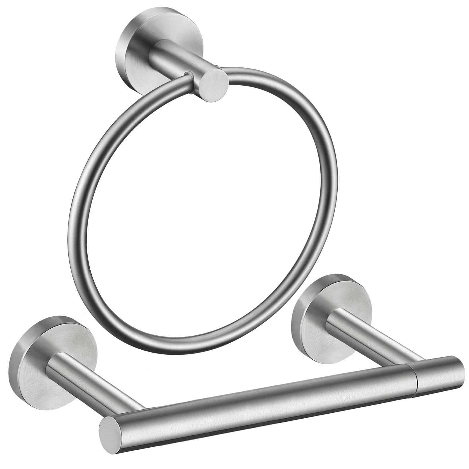 Gold Toilet Paper Holder, Towel Ring Set 2 Pieces Hand Towel Holder for Bathroom Hardware Accessories Set SUS304 Stainless Steel Sturdy Wall Mount Bathroom Holder… — Amazon image 9