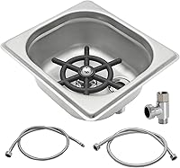 Vista 1 de DIBTSA - Enjuagadora para jarra, lavadora automática de tazas de vidrio, acero inoxidable 304, para café, leche, té, hogar, cocina, hotel, bar