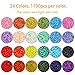 Quefe 26400pcs 2mm Glass Seed Beads 24 Colors Small Beads Kit Bracelet Beads with 24-Grid Plastic Storage Box for Jewelry Making