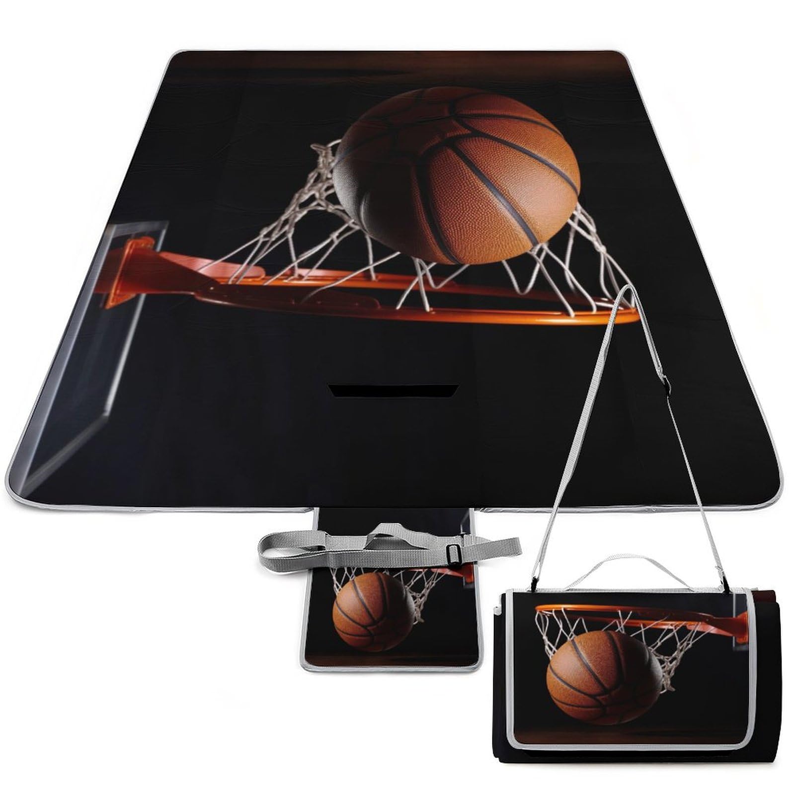 Tapis d'extérieur portable de basket-ball idéal pour pique-nique et camping