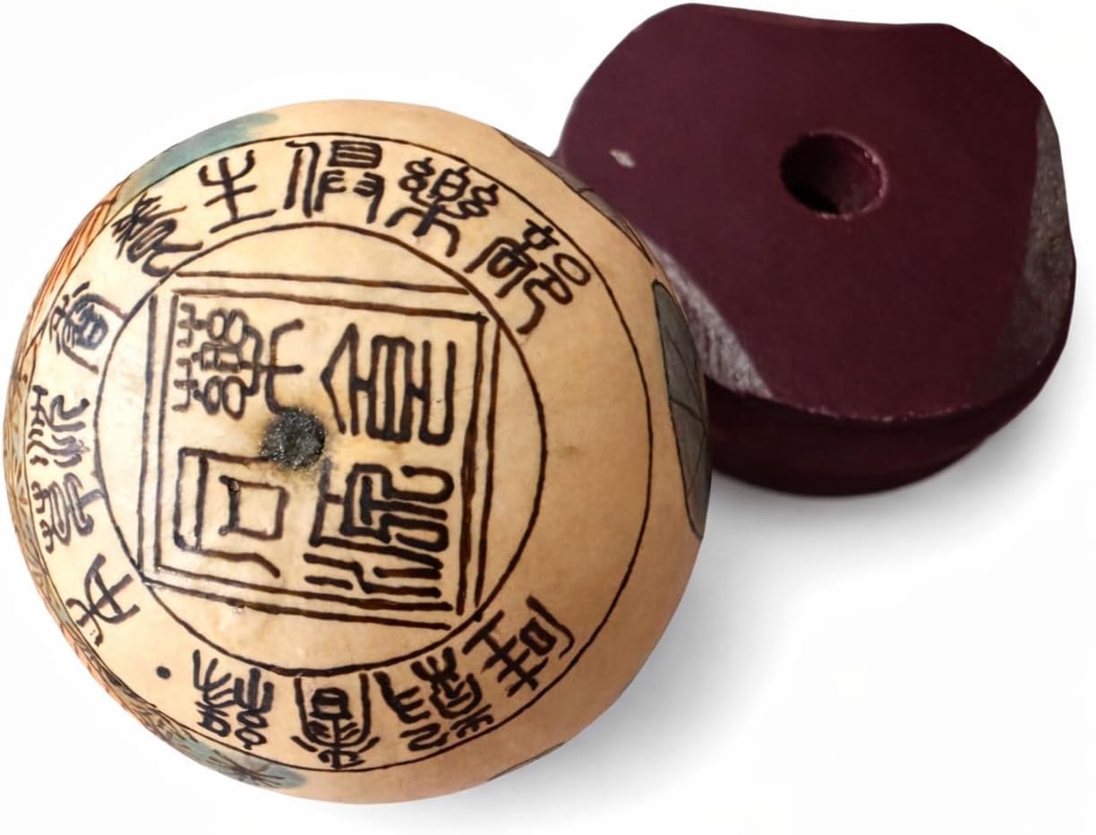 Hand-Painted Chinese Gourd Aroma Diffuser with Natural Mugwort Essential Oil – Decorative Home & Car Scent Ornament