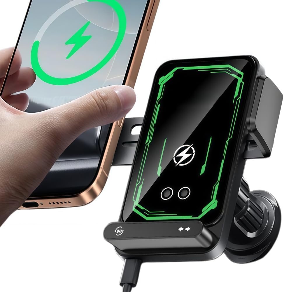 Car Mount Charger for Smart fortwo Electric Drive 2016-2025,15W Fast Charging Wireless Car Charger,Phone Holders for Your Car,360° Air Vent Phone Mount,Auto Sensing,Automatic Clamping