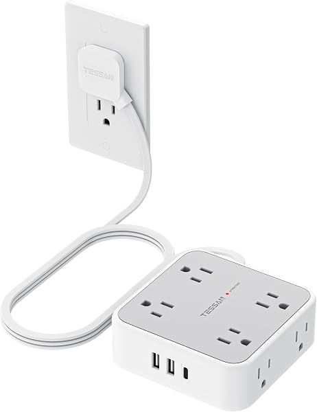 TESSAN Power Strip with 8 Outlets and USB Ports