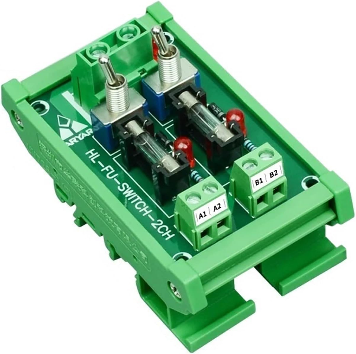 1PCS DIN Rail Power Distribution Board 12V/24V Switch Fuse Module, for CCTV Security Camera Ect DIY