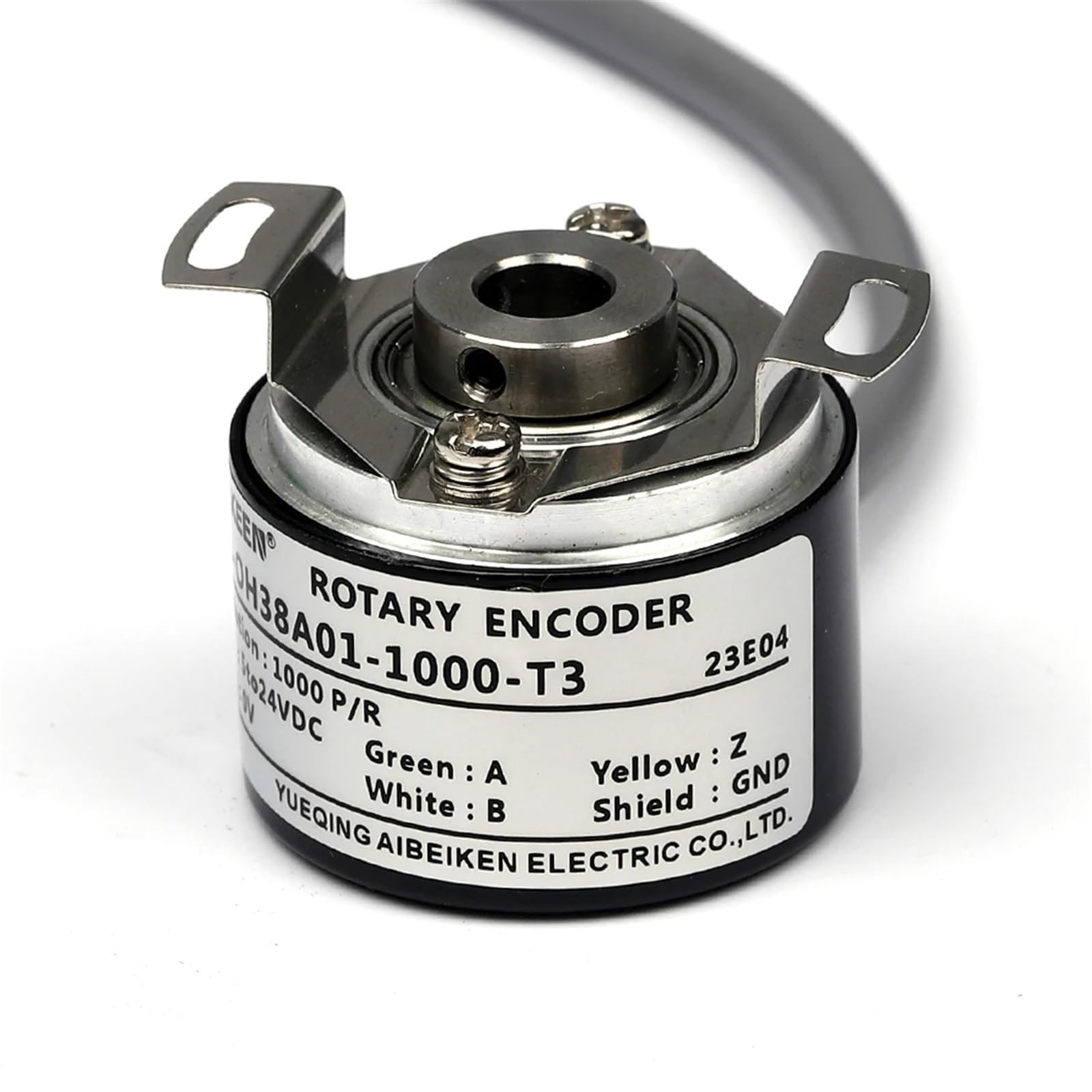 Codeur rotatif magnéto-électrique à arbre semi-creux 6/8 mm, codeur rotatif incrémental 38 mm, codeur rotatif 1024/2048/4096(500 PPR,Photoelectricity,Voltage Output)