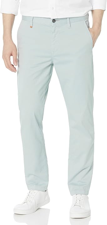 BOSS Mens Tapered Fit Cotton Blend Trousers