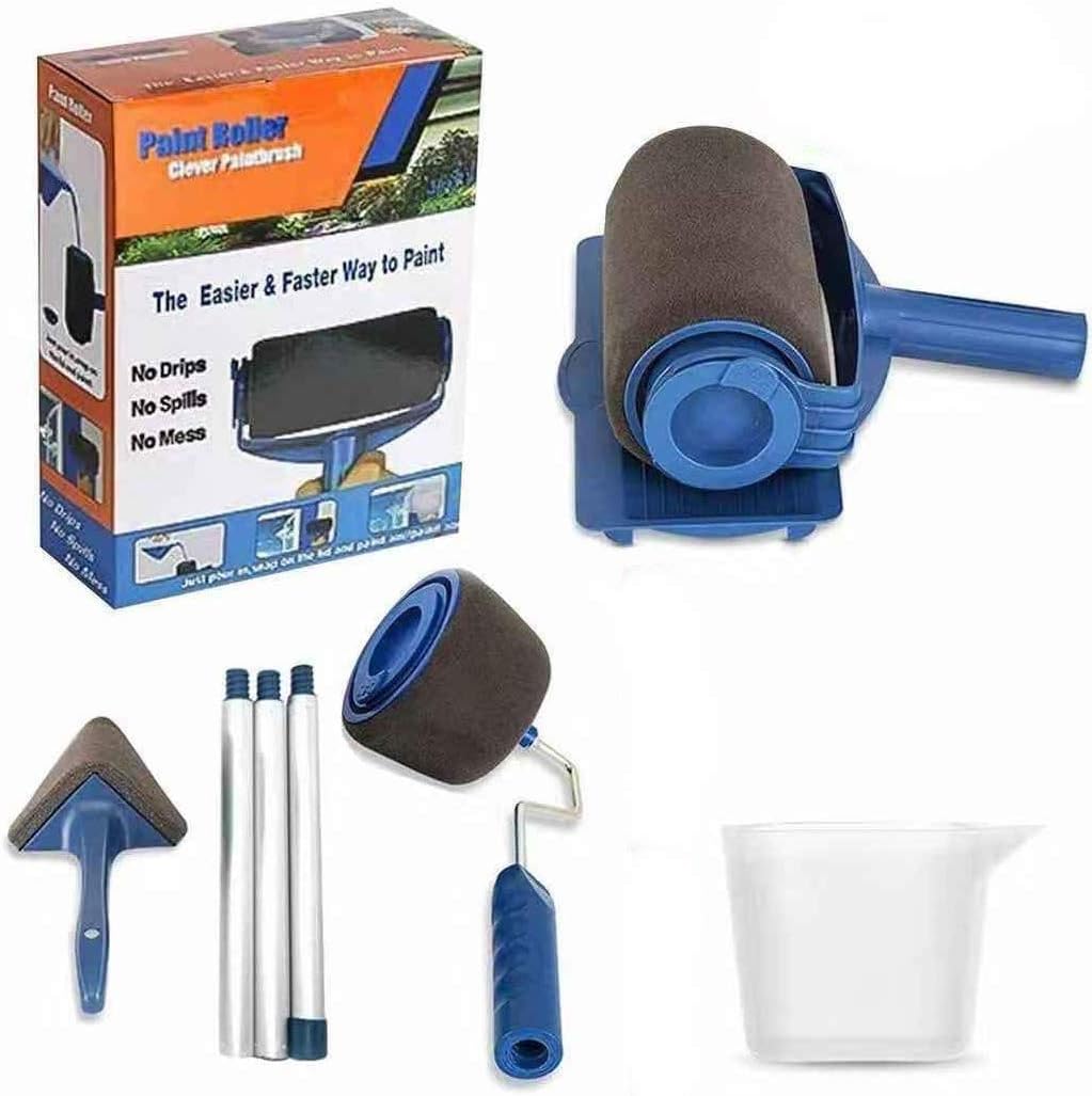 9Piece Wall Paint Roller Kit with Paint Runner Pro Brush, Wall
