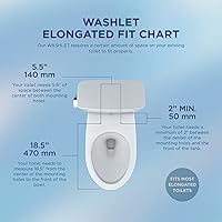 Vista 7 de TOTO® WASHLET® C5 - Asiento de inodoro electrónico con bidé con limpieza de varilla PREMIST y EWATER+, alargado, color algodón blanco - SW3084#01