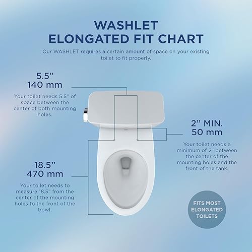 Miniatura 9 de TOTO WASHLET SW3004#01 - Asiento de inodoro electrónico con bidé A2 con asiento térmico y tapa SoftClose, alargado, color blanco algodón