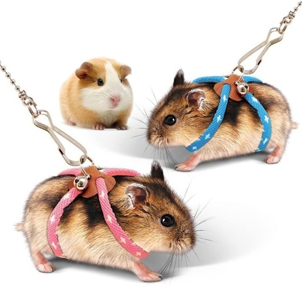 Pet Adjustable Soft Harness Leash Bird Parrot Mouse Hamster Ferrets Pet Pig Leash (A One size)