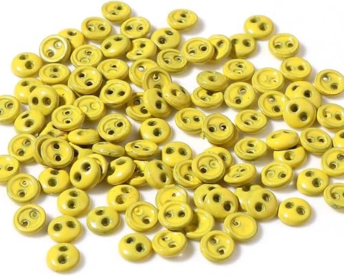 Miniatura 9 de 50 botones pequeños de 2 agujeros, pequeños botones de resina con parte trasera plana, para manualidades, manualidades, costura, muñeca (0.118in,