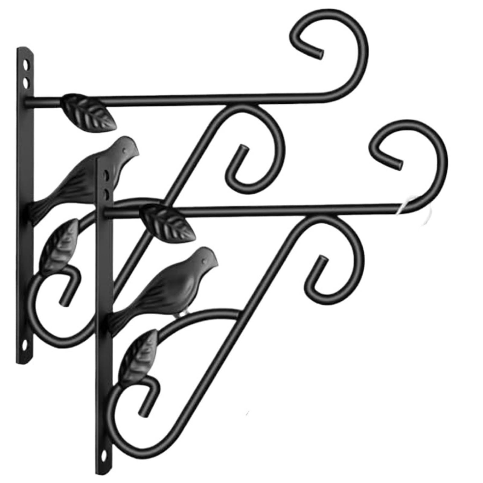HUWOYG 2 Pack Hanging Plant Hanger Outdoor 10 inch Metal Brackets Fence Wall Hooks for Flower Baskets Bird Feeders Lanterns Wi for Plants
