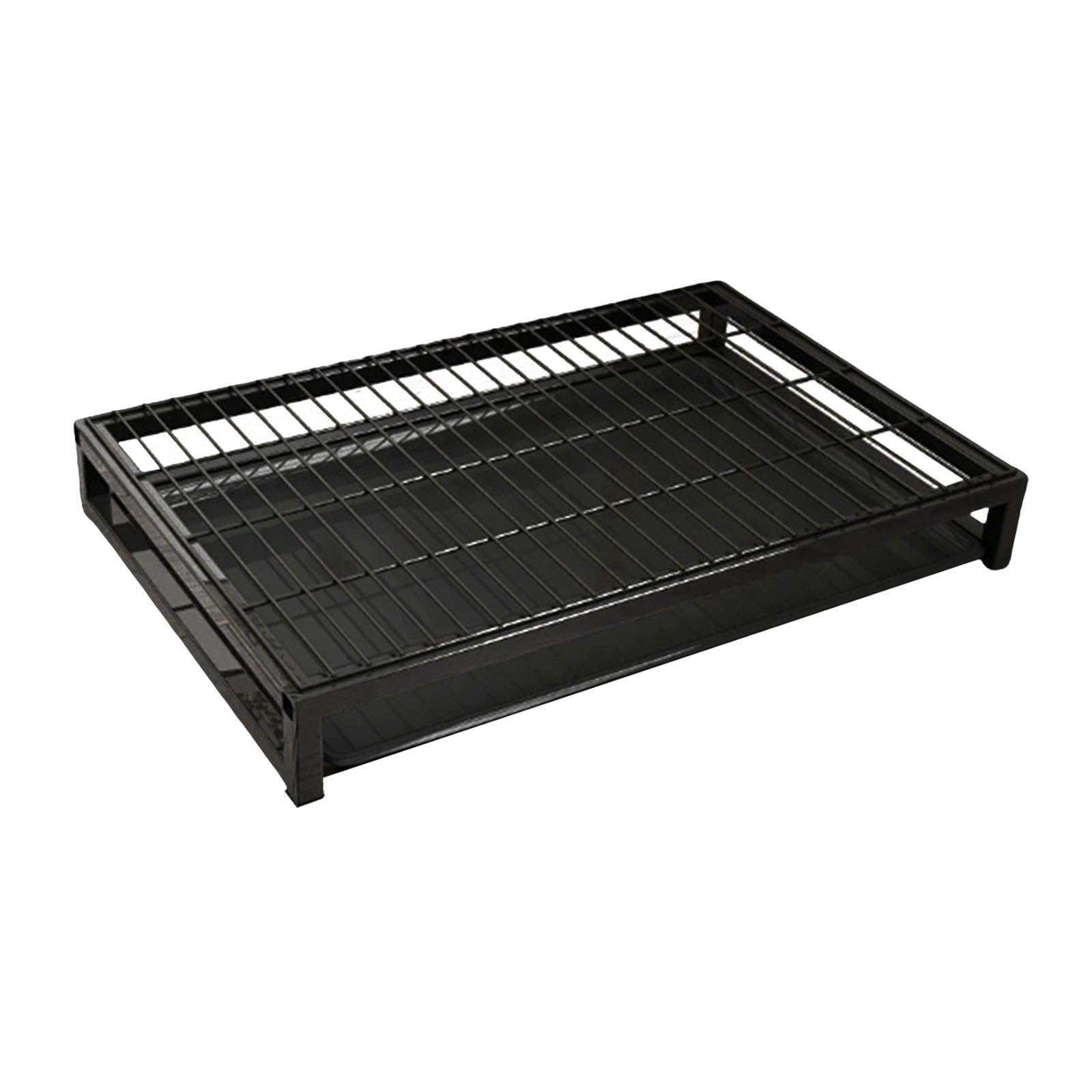 Zambuph Sturdy Lightweight Dog Potty Tray Indoor Outdoor Puppy Training Solution Effortless Cleaning Metal Mesh For Owners Reusable Dog Litter Boxes Potty , black , S