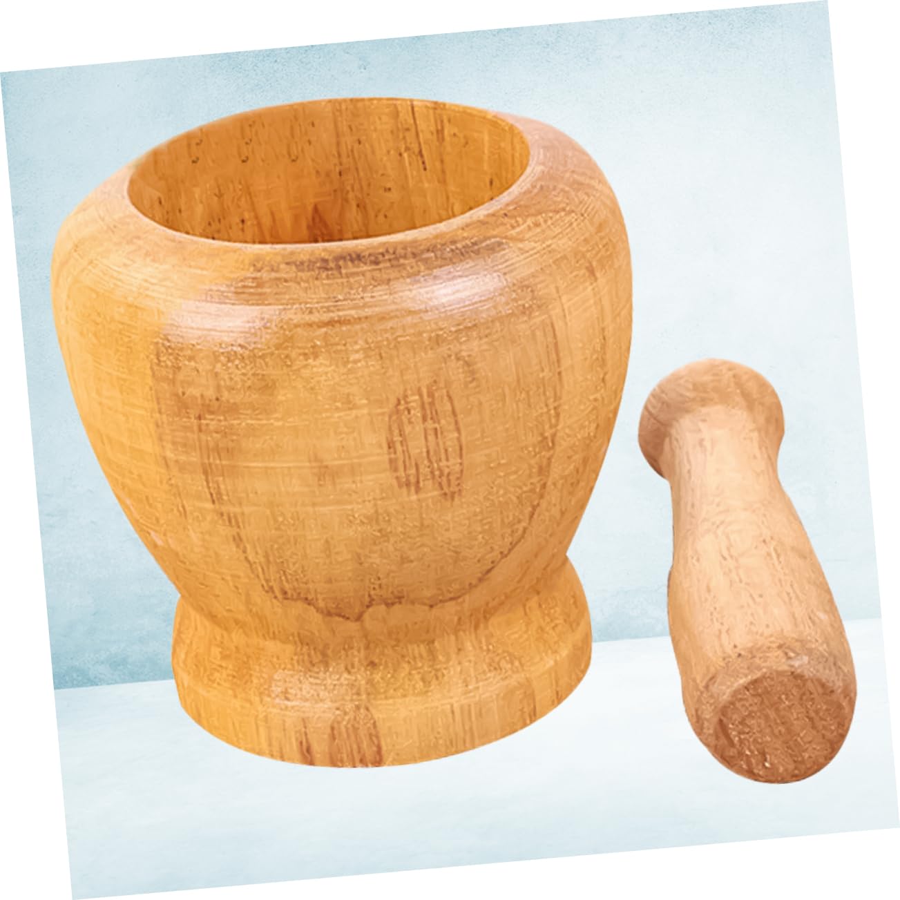 Wooden Garlic Pounder and Presser Kitchen Gadget for Home Use 4 Inch Wood Garlic Crusher and Mincer with Smooth Surface for Crushing Ginger and Spices