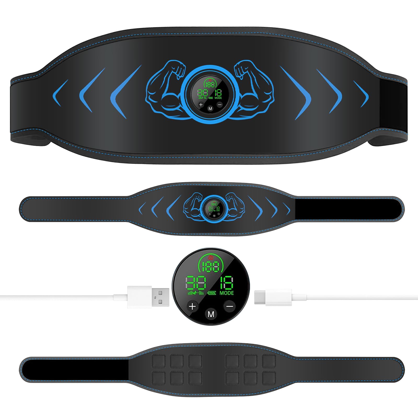 Amazon.co.jp: EMS腹筋ベルト 腹筋マシーン EMS腹筋ベルト 腹筋パッド