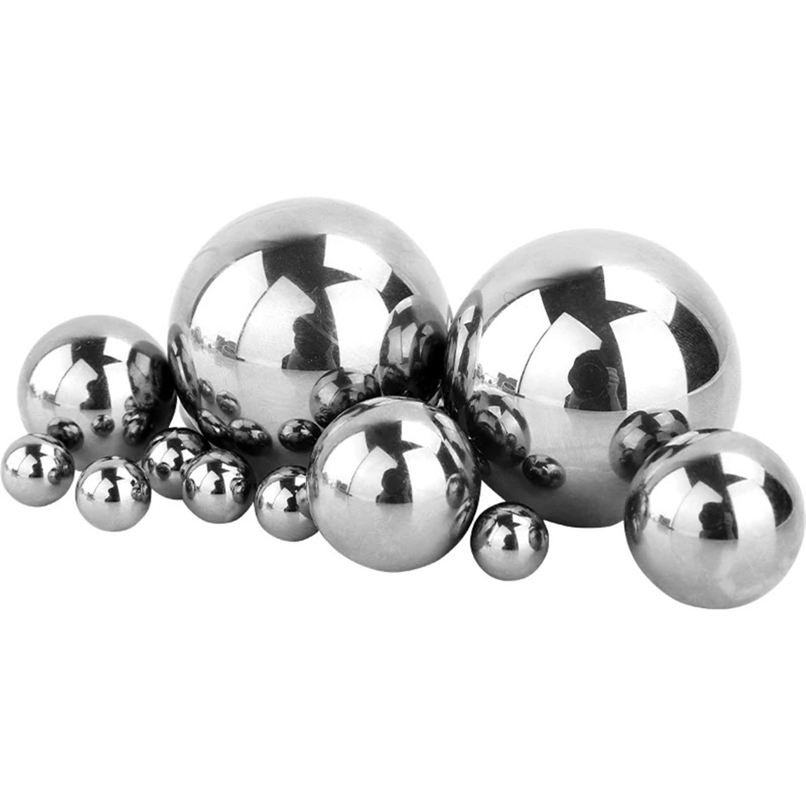 Assortiment de billes de roulement en acier, Lot de 2 billes lisses solides de haute précision de diamètre 21 mm, 22 mm, 23 mm, 24 mm, 25 mm - 30 mm, roulements à billes ronds en acier inoxydable 304(