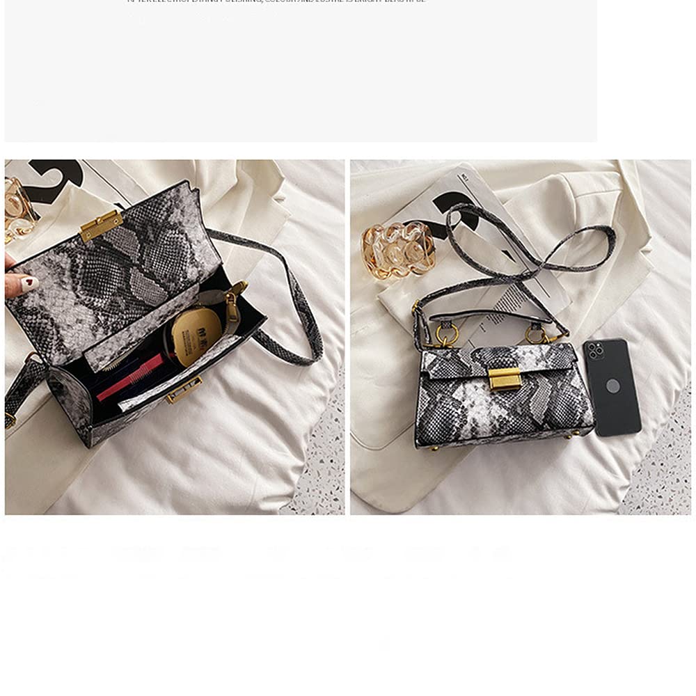Bolso Bandolera Pequeña para Mujer en Cuero PU Bolso de Hombro con Estampado de Piel de cocodrilo Moda Bolsos de Mano con Bandolera para Damas Bolso de señora Carteras de Mano y Clutches