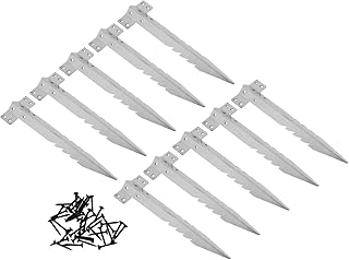 Railway Sleeper Brackets 10 or 20 Pack for Garden Raised Beds, Pathway Edging and Retaining Walls - Heavy Duty Metal Landscape Hardware with Screws Included(10pcs)