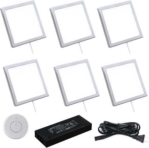 Miniatura 33 de VST Mini panel de iluminación para debajo del gabinete, 3 unidades, 3.94 pulgadas, 12 V, 2.5 W (total 7.5 W) con interruptor de atenuación Paquete