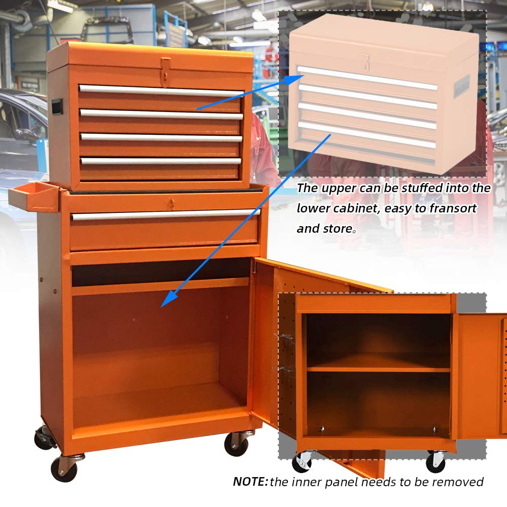 JD Trading Big Rolling Tool Chest, Tool Chest with Drawers and Wheels