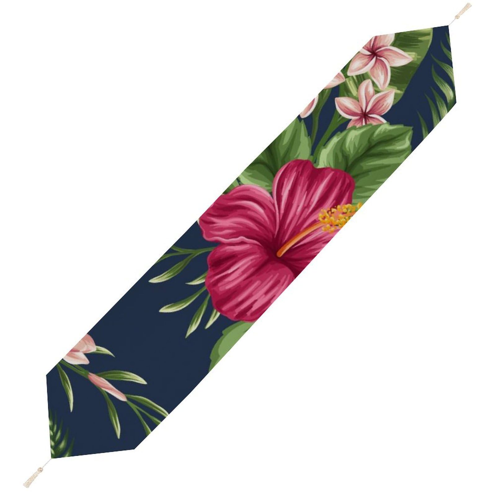 JZemdybill 178*33cm Table Runner with Tassel, Flower Table Runner, Table Decoration for Kitchen, Party, Restaurant