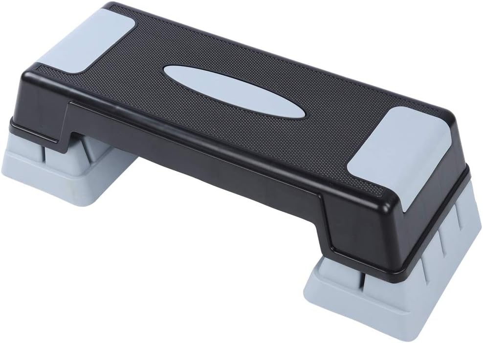 Adjustable Aerobic Stepper | 4 - Level Height for Full Body Workout | Secure Grip Exercise Step Platform for Home/Office/Gym | Strengthen Muscles & Burn Calories with PP