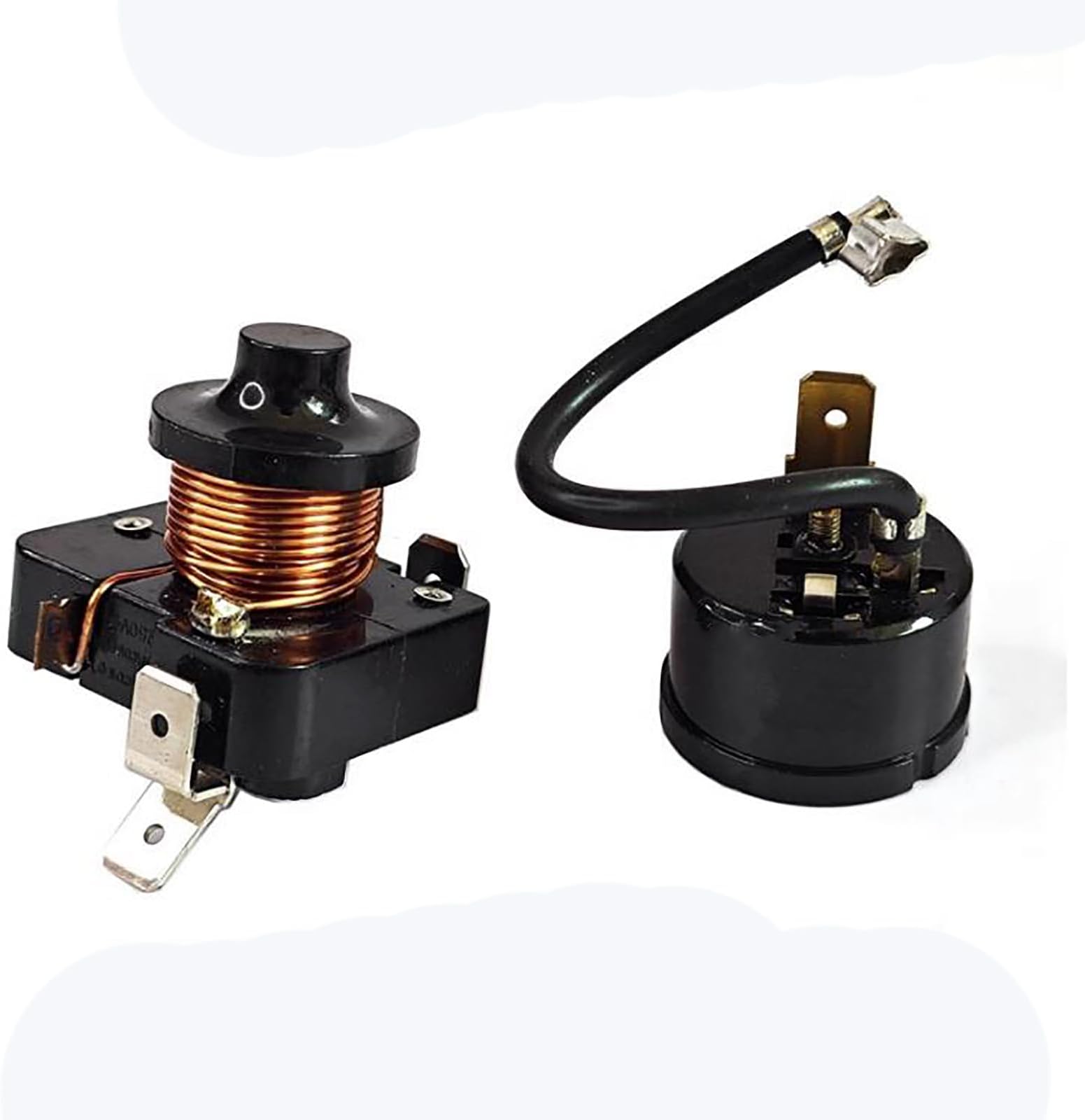 QL2-7.1 Refrigerator Compressor Starter Relay + 1/2hp Round Protector Replacement Accessories