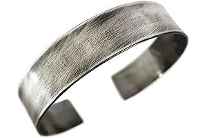 Rustic Men's Bracelet: Personalized Cuff with Engraved Secret Message