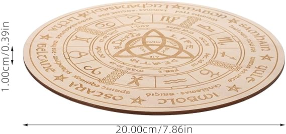Wooden Spirit Board for Rituals Altar Plate Decor Spiritual Home Altar Ornament Wooden Board for Divination