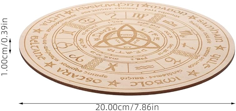 Wooden Spirit Board for Rituals Altar Plate Decor Spiritual Home Altar Ornament Wooden Board for Divination
