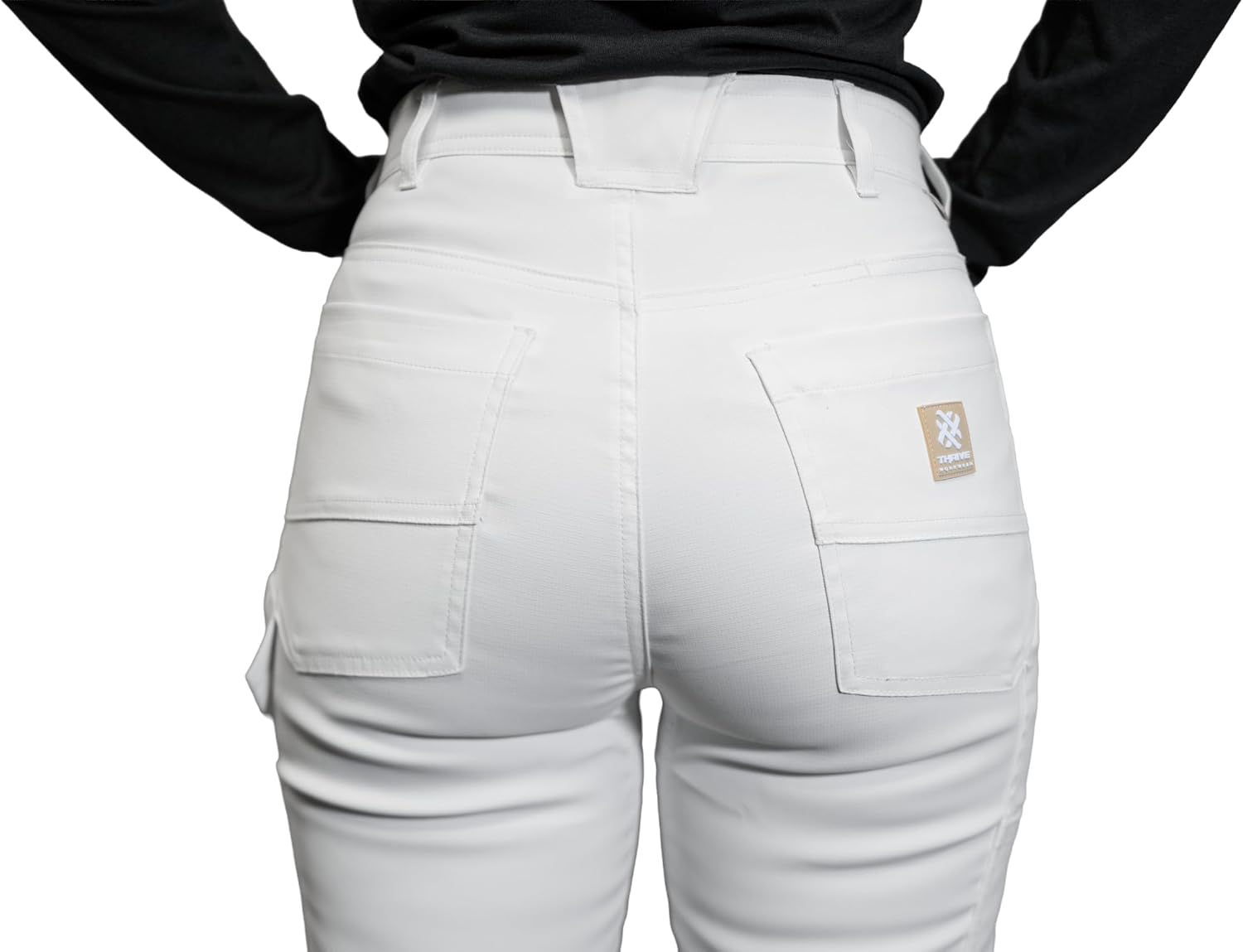 Women's Painter's Core Work Pants, Ghost White ACTIONFLEX DX Stretch Fabric