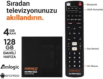 Hiremco X6 PRO MAX 128GB Android Box
