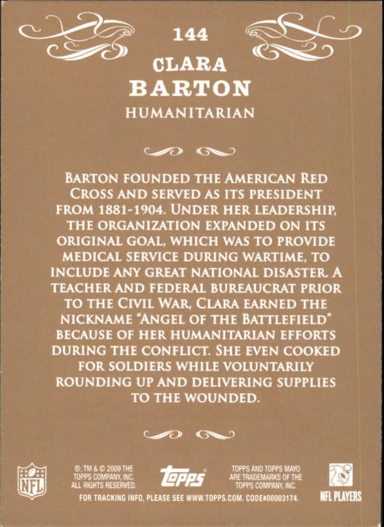 2009 Topps Mayo #144 Clara Barton nurse