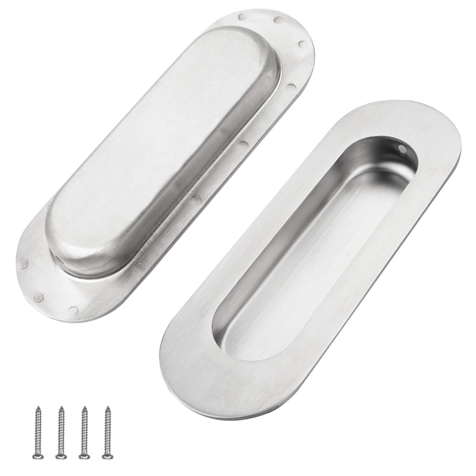 InYoHui Oval Stainless Steel Flush Sliding Door Pulls