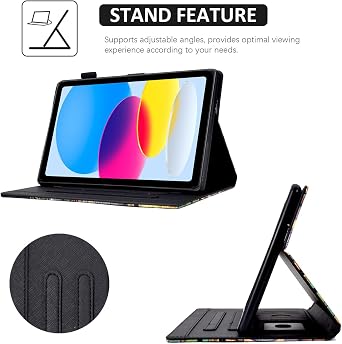 Case for iPad A16 11th Gen 11/10th Gen 10.92025/2022,Bookshelf Cat