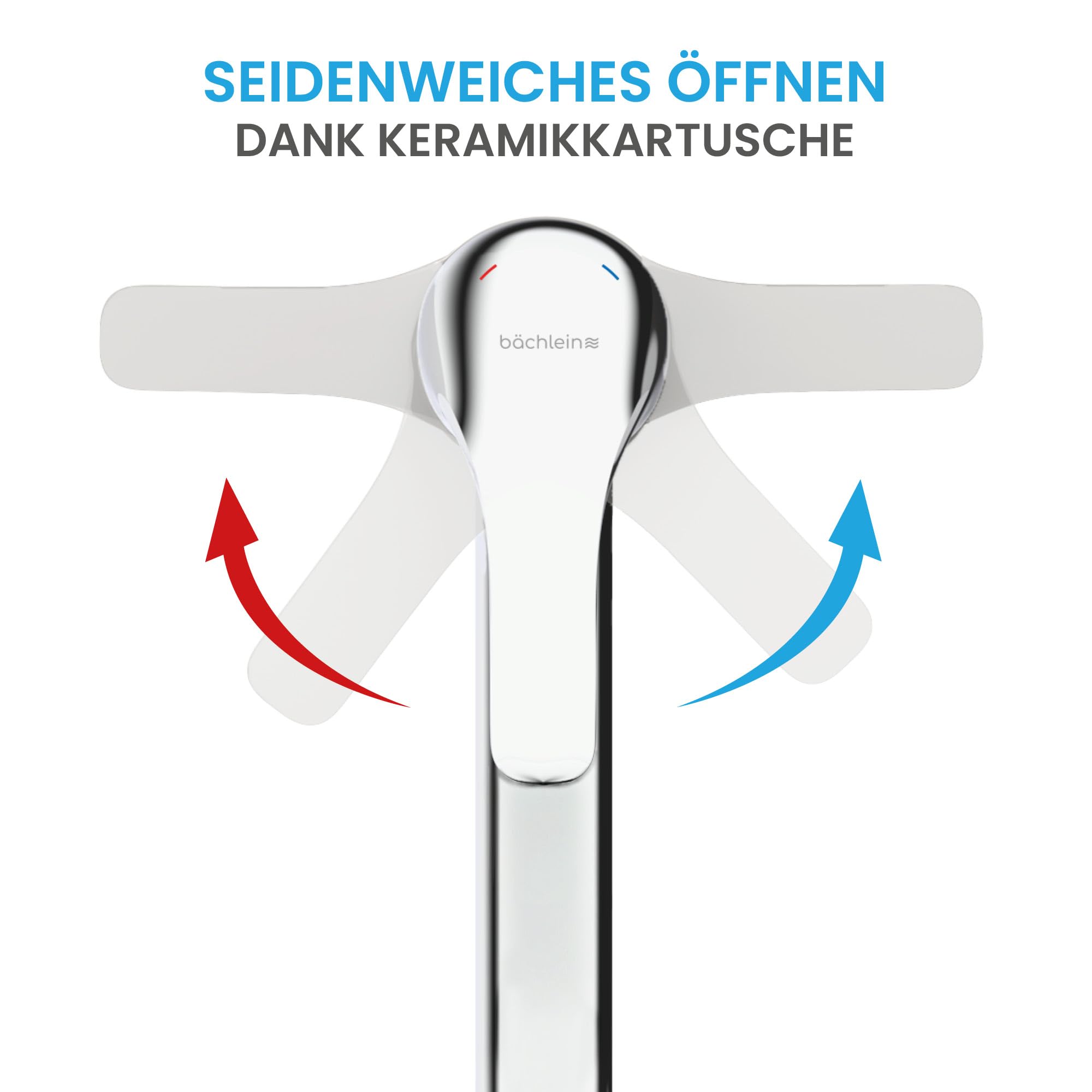 Bächlein Küchenarmatur Arado – 360 Grad schwenkbar (Chrom) – Einhand-Spültischbatterie Chrom mit 360° schwenkbarem Auslauf, Wasserhahn für die Küche in extra massiver Ausführung…