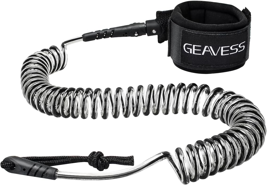SUP Leash 11 Foot Coiled Stand Up Paddle Board Surfboard Leash Stay on Board Ankle Strap