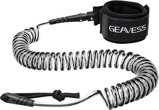 Paddleboard Leash, Coiled SUP Leash, 11 FT | Paddle Board Leash Ankle Strap, Surfboard Leash, Stay on Board Ankle Strap, Durable, No-Tangle, Adjustable