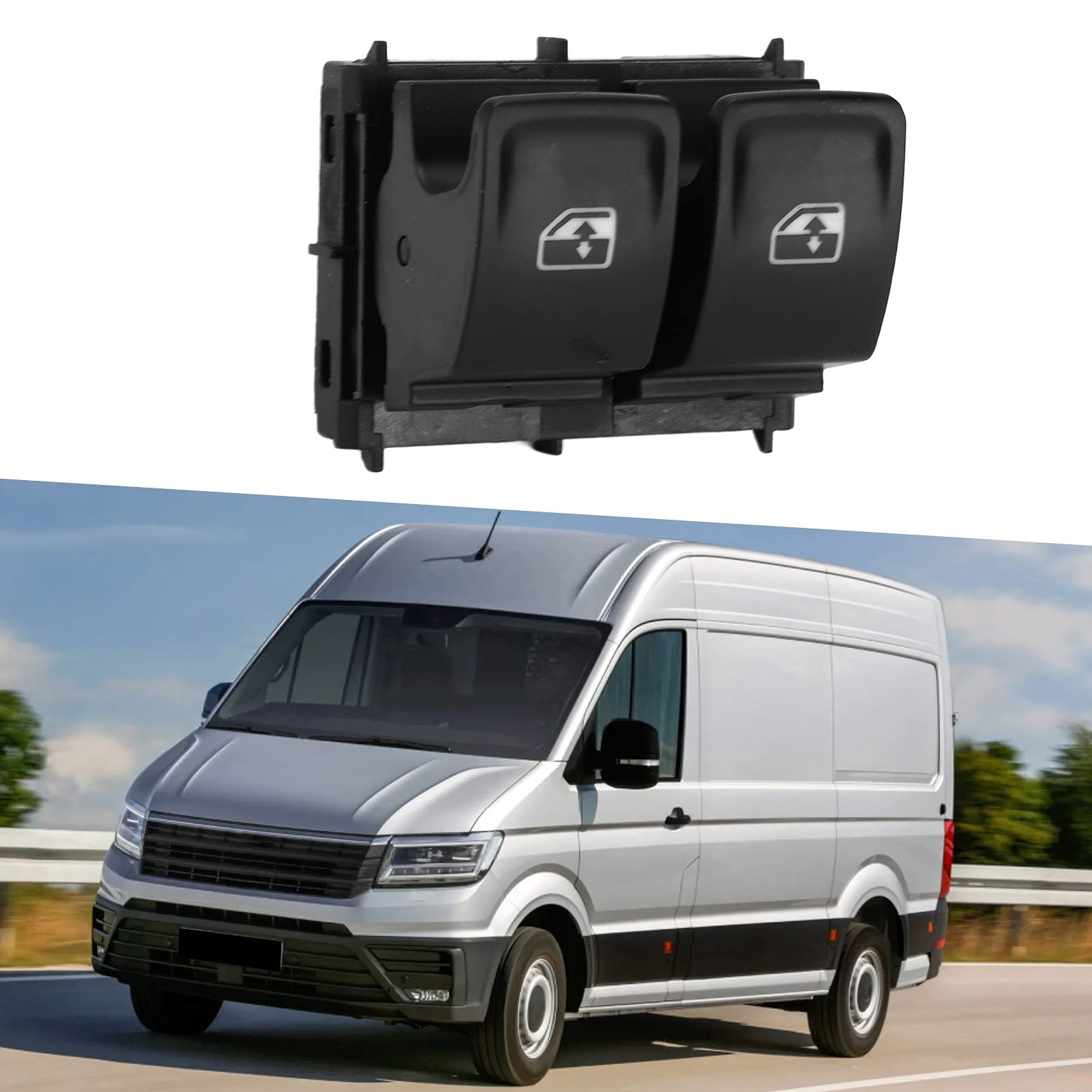 Akozon Commutateur de Fenêtre de Voiture, Interrupteur de Commande de Vitre électrique Remplacement de la Preuve de L'eau 5G0959858D Pour