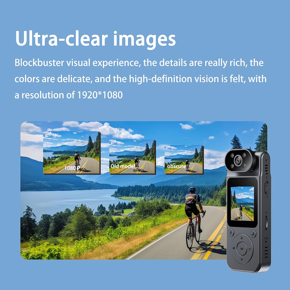 TKMARS Cámara Deportiva Mini 4K 170° Amplio Sin Distorsión, 180° Giratoria, WiFi, Impermeable, Visión Nocturna, Clip Magnético - Ideal para Esquí, Surf, Vlogs