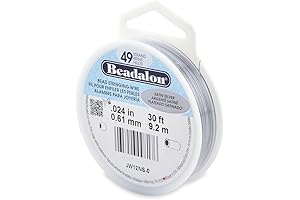 Beadalon 49 Strand Stainless Steel Beading Wire for Jewelry Making Projects