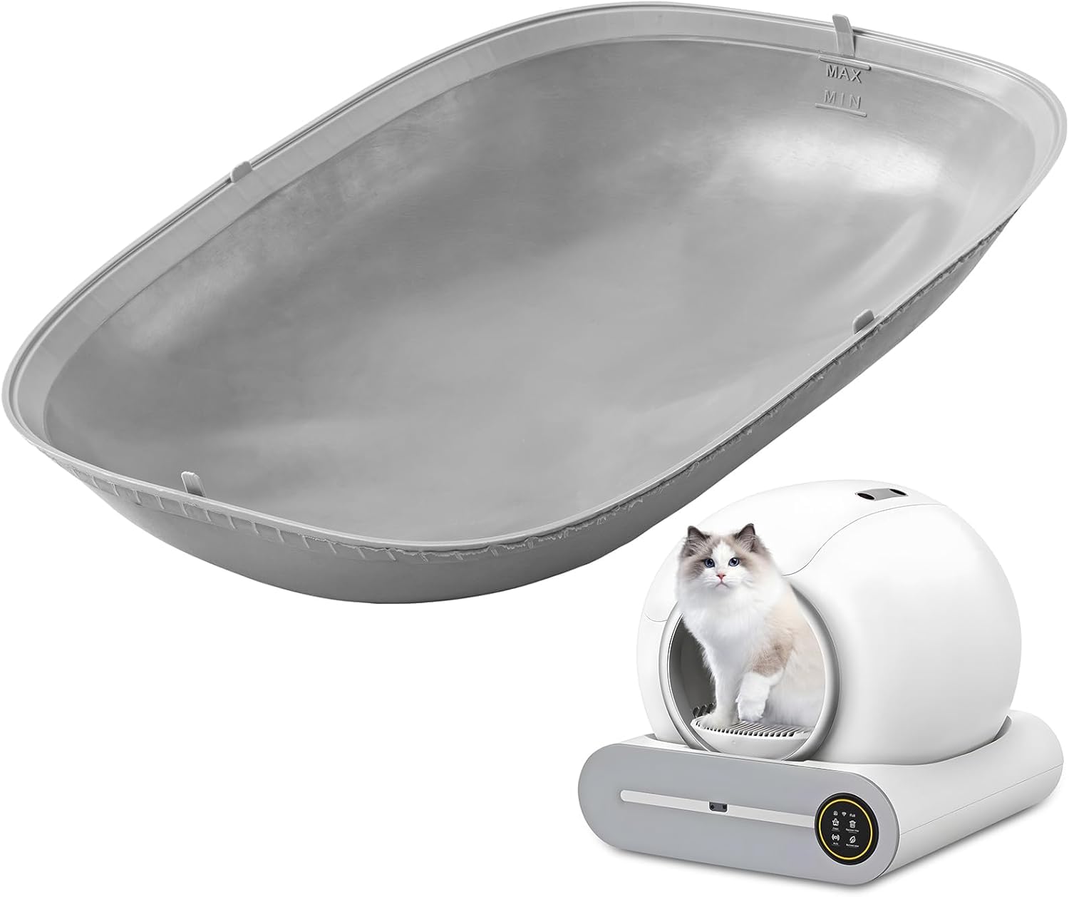 Silikon Katzenklo Matte für Elektrische Katzentoiletten, Wasserdichte Ersatzmatte für Selbstreinigendes Katzenklo, Rutschfest & Urinfest