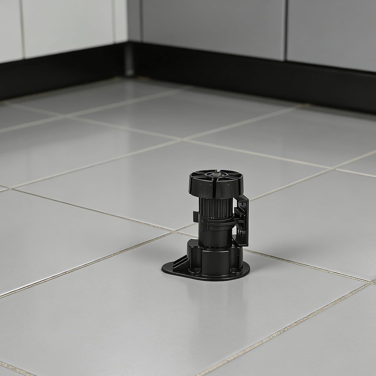 NUOBESTY 10 Sets Cabinet Kick Board Clips for Furniture Legs, Black PP