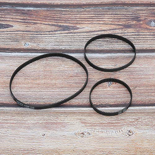 5 Stück/Pack Zahnriemen, GT2-6MM Gummi Schwarz Synchron Closed Loop Zahnriemenspanner Kit für 3D-Druckerzubehör(GT2-6-200MM)