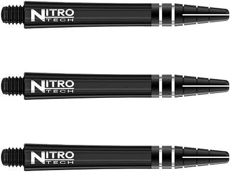 RED DRAGON Nitrotech Dart Shafts - Transparent Polymer Stems with Flight Locking System for Secure Flight Retention - Available in Short, Intermediate & Medium Sizes and Multiple Colors