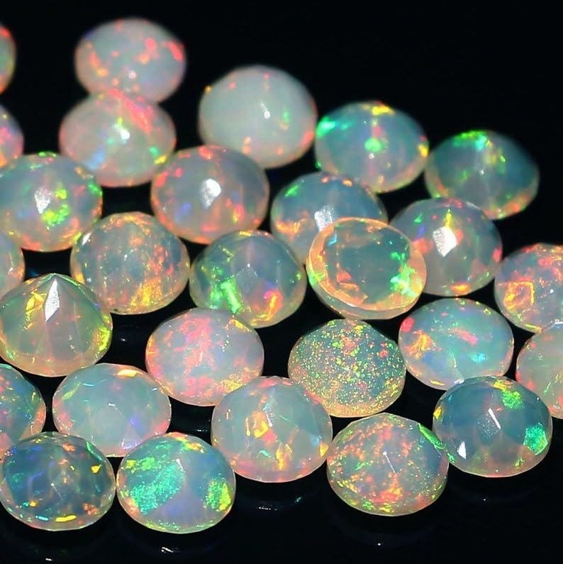 Opale éthiopienne 7mm AAA, finis les reflets ternes grâce au cabochon naturel multi fire