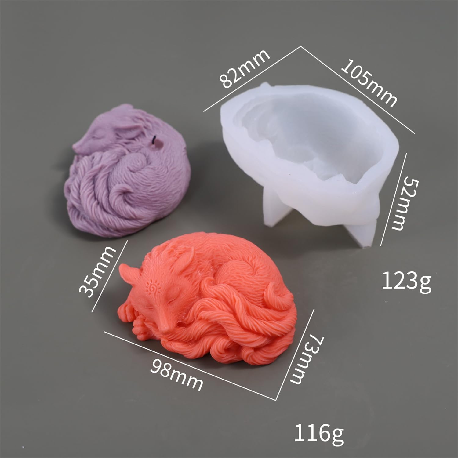 3D-Fuchs Silikonform – Für Harz, Kerzen, Seife & Kuchen! Wiederverwendbar, Lebensmittelecht, Perfekt Zum DIY