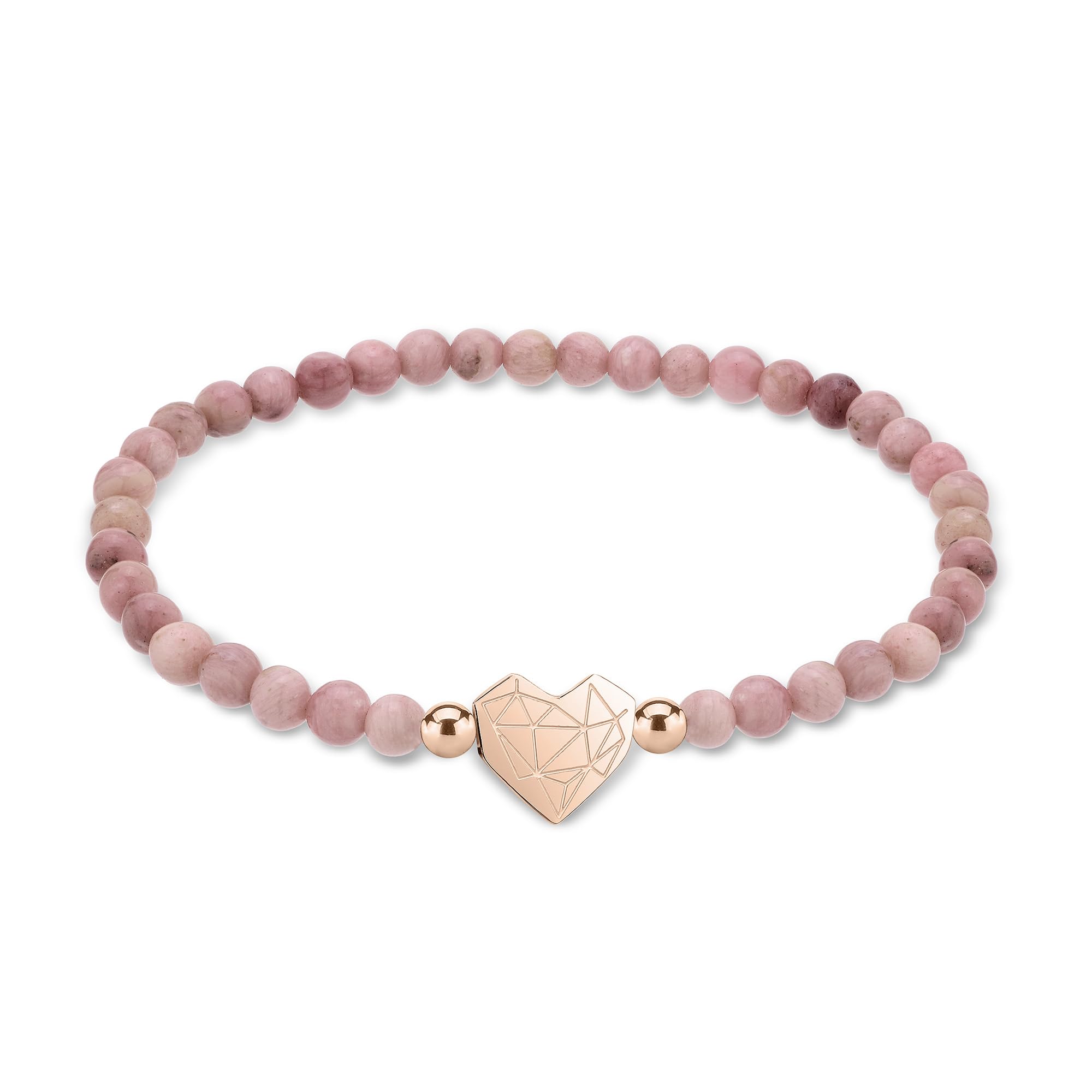 Bracelet acier inoxydable poli avec cordon de serrage réglable imperméable rose - 4