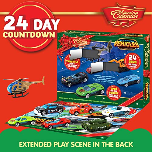 Joyin 2022 Christmas Advent Calendar For Kids, 24 Days Countdown Calendar Toys With Diecast Cars Set For Boys Kids Party Favors, Classroom Prizes, Xmas Gift #TOP2