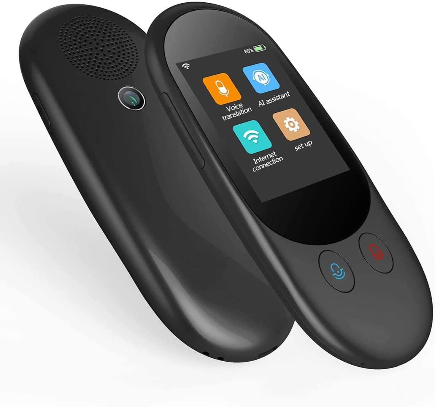 Intelligent Instant Language Translator 2.4 Inch Touch Screen Photo Scanning Translator WiFi Support Multilingual Portable Offline Translation.